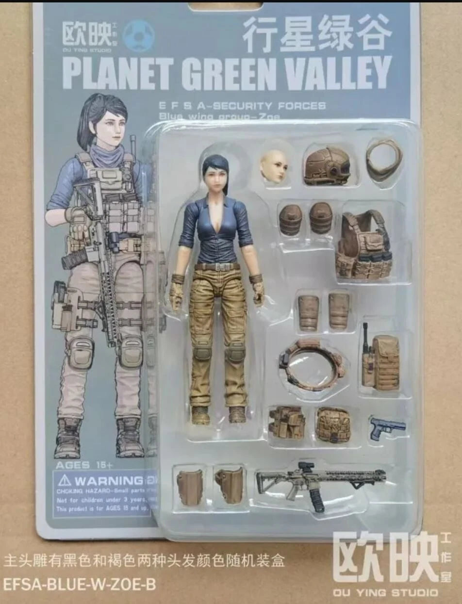 Planet Green Valley EFSA Security Forces Zoe 1/18 Scale Action Figure